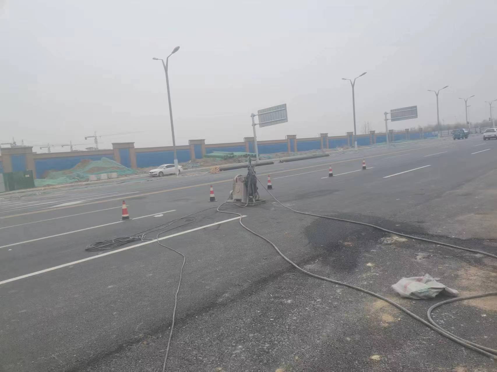 沙湖镇马路注浆